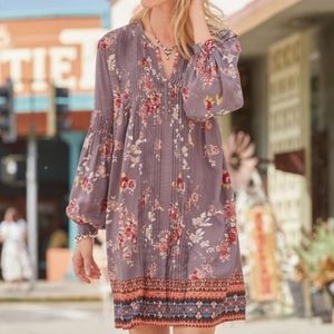 Feathers by Tolani Monique Peach boho dress 100% modal size small